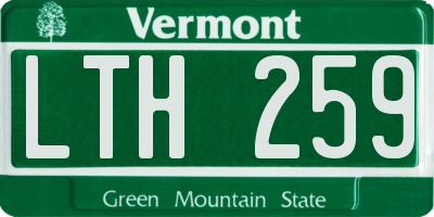 VT license plate LTH259