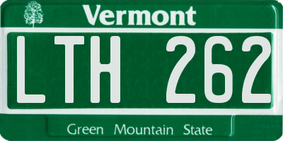 VT license plate LTH262