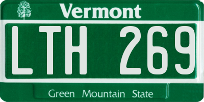 VT license plate LTH269