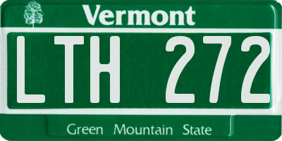 VT license plate LTH272