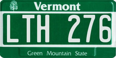 VT license plate LTH276
