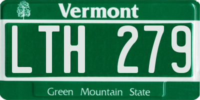 VT license plate LTH279