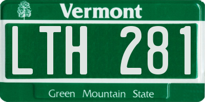 VT license plate LTH281