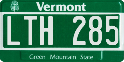 VT license plate LTH285