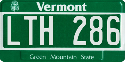 VT license plate LTH286