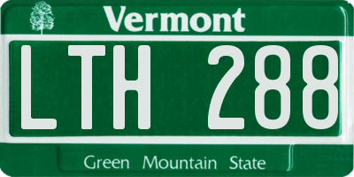 VT license plate LTH288