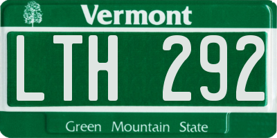 VT license plate LTH292