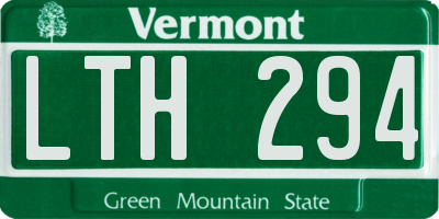 VT license plate LTH294