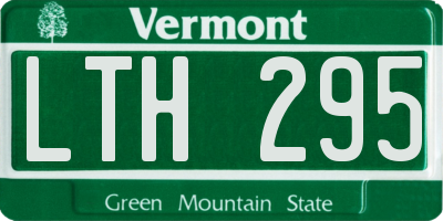 VT license plate LTH295