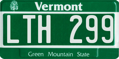 VT license plate LTH299