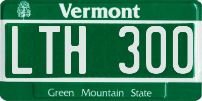 VT license plate LTH300