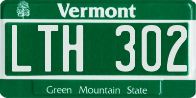 VT license plate LTH302