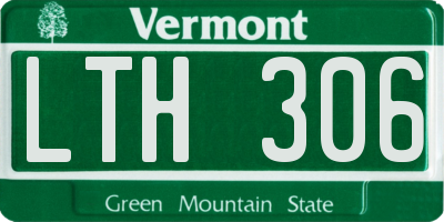 VT license plate LTH306