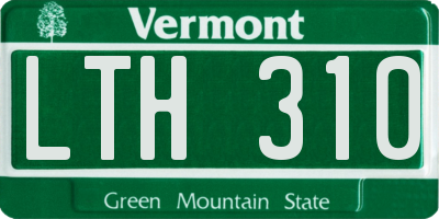 VT license plate LTH310