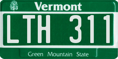 VT license plate LTH311