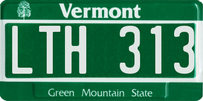VT license plate LTH313