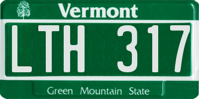 VT license plate LTH317
