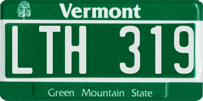 VT license plate LTH319