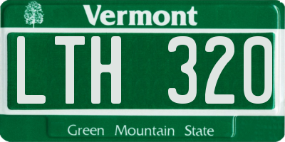VT license plate LTH320