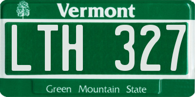 VT license plate LTH327