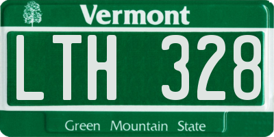 VT license plate LTH328