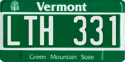 VT license plate LTH331