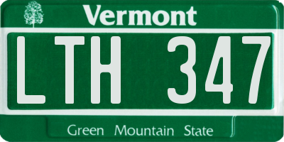 VT license plate LTH347
