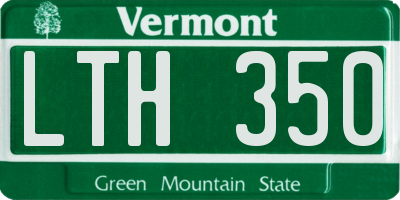 VT license plate LTH350