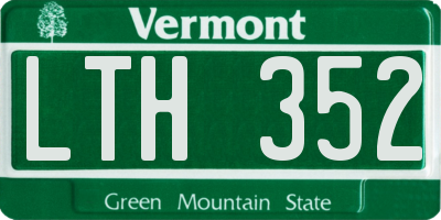 VT license plate LTH352