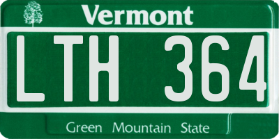 VT license plate LTH364