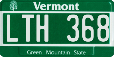 VT license plate LTH368