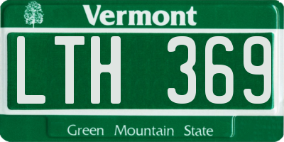 VT license plate LTH369