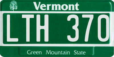VT license plate LTH370