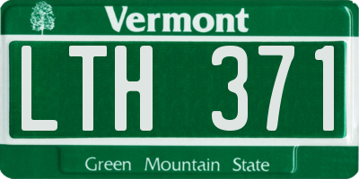VT license plate LTH371
