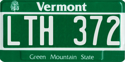 VT license plate LTH372