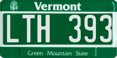 VT license plate LTH393