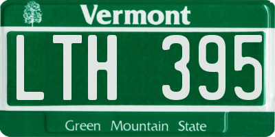 VT license plate LTH395