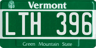 VT license plate LTH396