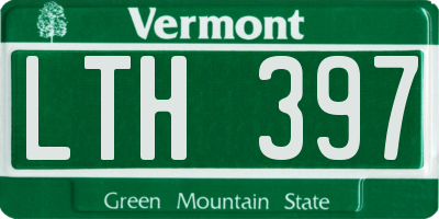 VT license plate LTH397