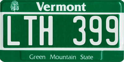 VT license plate LTH399