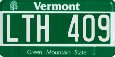 VT license plate LTH409