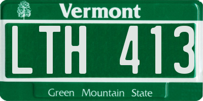 VT license plate LTH413