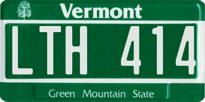 VT license plate LTH414