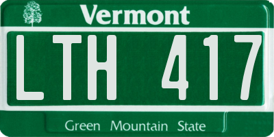 VT license plate LTH417