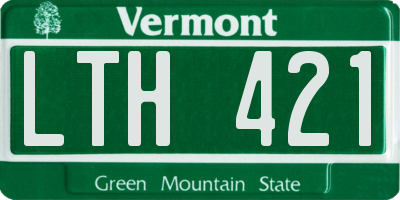 VT license plate LTH421