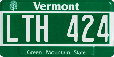 VT license plate LTH424
