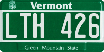 VT license plate LTH426