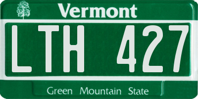 VT license plate LTH427