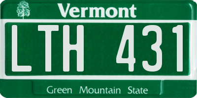 VT license plate LTH431