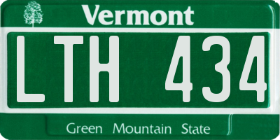 VT license plate LTH434